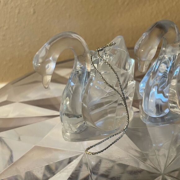 3 Lucite Swan Ornaments - Picture 12 of 14
